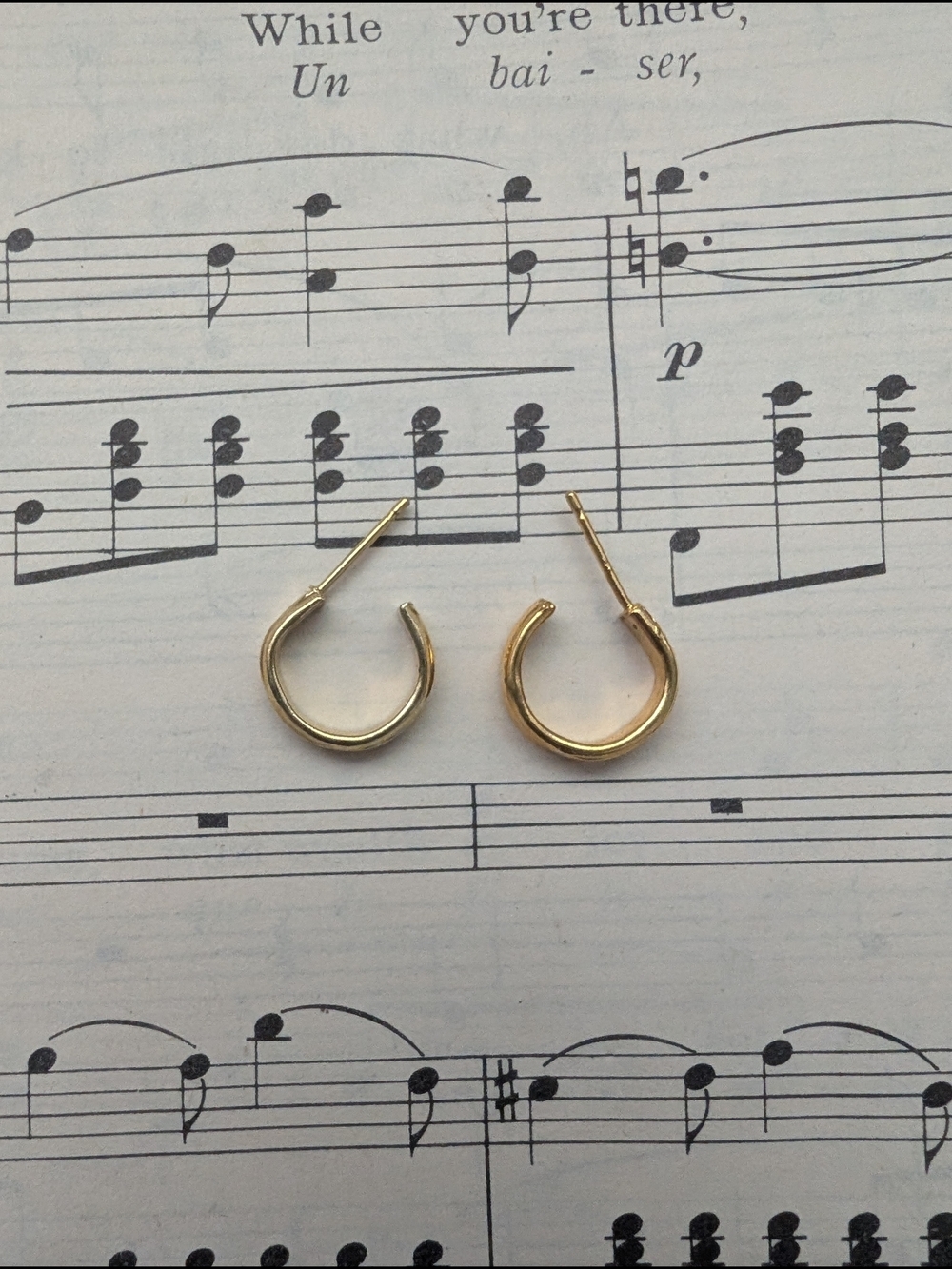 Minimal Gold Hoop Stud Earrings for Women